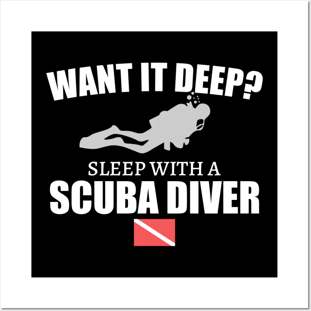 Want It Deep Sleep With A Diver Wall Art by JeZeDe